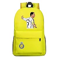 Cristiano Ronaldo Basic Backpack-Al Nassr FC Waterproof Daypack-Large Capacity Bookbag for University