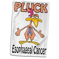 3dRose Chicken Pluck Esophageal Cancer Awareness Ribbon Cause Design - Towels (twl-114762-1)