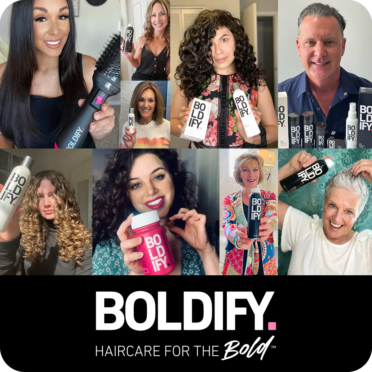 BOLDIFY Hair Fibers for Thinning Hair (AUBURN) Hair Powder - 12g Bottle - Undetectable & Natural Hair Filler Instantly Conceals Hair Loss - Hair Thickener, Topper for Fine Hair for Women & Men​