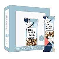 This Saves Lives Gluten-Free Snack Bars, Helping to End Child Hunger, Individually Wrapped Healthy Snack Bars, Non-GMO, Madagascar Vanilla Almond and Honey, 1.4oz Bars (Box of 12)