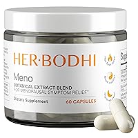 Meno- Menopause Hormonal Balance for Women, Estrogen Soy Isoflavones Menopause Supplement for Women, Ashwagandha, Black Cohosh Hot Flashes Menopause Relief, Night Sweats Relief 60Caps