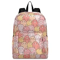 Adorable Cute Pigs Pink Floral Pattern Unisex Travel Laptop Backpack Durable Large Computer Bag Ideal for Back to School Bookbags Work