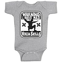 Threadrock Unisex Baby Warning I Have Mad Ninja Skills Bodysuit