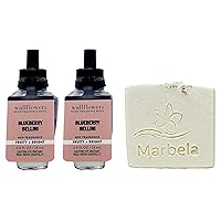 Bath & Body Works Blueberry Bellini Fragrance Refill 2 Pack With a Natual Oats Sample Soap.