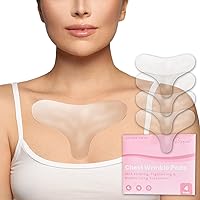 Chest Wrinkle Pads | Reusable Silicone Décolleté Wrinkle Patches for Smoother, Youthful Skin | Medical Grade, Hypoallergenic, Long-Lasting | 4 Pack