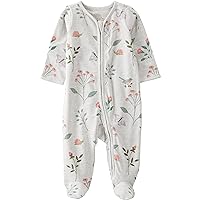 little planet by carter's unisex-baby Sleep and Play made with Organic Cotton, Botanical Butterfly Print, 6M