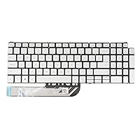 US English Layout- Laptop Keyboard for Dell Inspiron 7500 2in1, 7506 2in1, 7590 2in1, 7591 2in1, 7706 2in1, 0GMXMJ GMXMJ, Backlit, Silver, No Frame