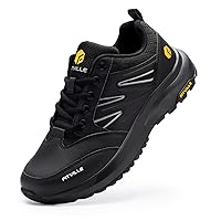 FitVille Mens Wide Hiking Shoes Water Repellent Outdoor Work Shoes Trekking Trails Sneakers with Arch Support - Sturdy Core