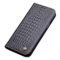 Flip Case for iPhone 15 Pro Max/15 Pro/15 Plus/15 Genuine Leather Phone Cover with Magnetic Closure Full Body Protective Premium Soft Business Case (A,15'')