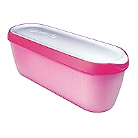 Tovolo Glide-A-Scoop Ice Cream Tub (Raspberry Tart) - 1.5 Quart Insulated & Reusable Container for Homemade Ice Cream & Freezer Food Storage / Dishwasher-Safe & BPA-Free