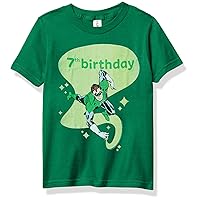 DC Comics Kids' Green 7th Lantern Birthday Boy's Premium Solid Crew Tee