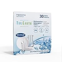 Tru Earth Dishwasher Detergent Tablets | Eco-friendly, Lab-Tested Dishwasher Packs | Super-Concentrated and Easy to Use | 30 Tablets