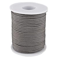 Braided Nylon Twine Cord Thread String for Necklace Bracelet Jewelry Making Crafting Accessories (2mm-98feet, Gray)