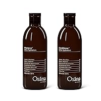 Shampoo + Conditioner Set, Shea Butter & Coconut Oil for Normal-Dry Hair Types, Balance Moisture and add Shine, Jasmine & Rose Water Scent - 11.8oz Each