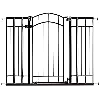 Summer Infant Multi-Use Decorative Extra Tall Walk-Thru Baby Gate, Fits Openings 28.5-48 Inch (Pack of 1), Black Metal, for Doorways and Stairways, 36' Tall Baby and Pet Gate, Black, One Size