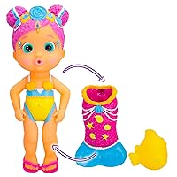 Bloopies Mermaids Magic Tail Melodie - Water Toy with Removable Pink and Yellow Mermaid Tail, for Girls and Kids 18M and up
