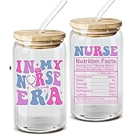 NewEleven Cool Gifts For Nurses - Nursing Graduation Gifts For Women Her - Nurse Appreciation Gifts For Nurses, Nursing Student, New Nurses, Nurse Practitioner, Registered Nurse - 16 Oz Coffee Glass