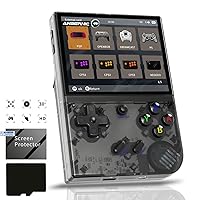 RG35XX Plus Linux Handheld Game Console 3.5'' IPS Screen, 35xx Plus with a 64G Card Pre-Loaded 6900 Games, RG35XX Plus Supports 5G WiFi Bluetooth HDMI and TV Output 3300mAh Battery