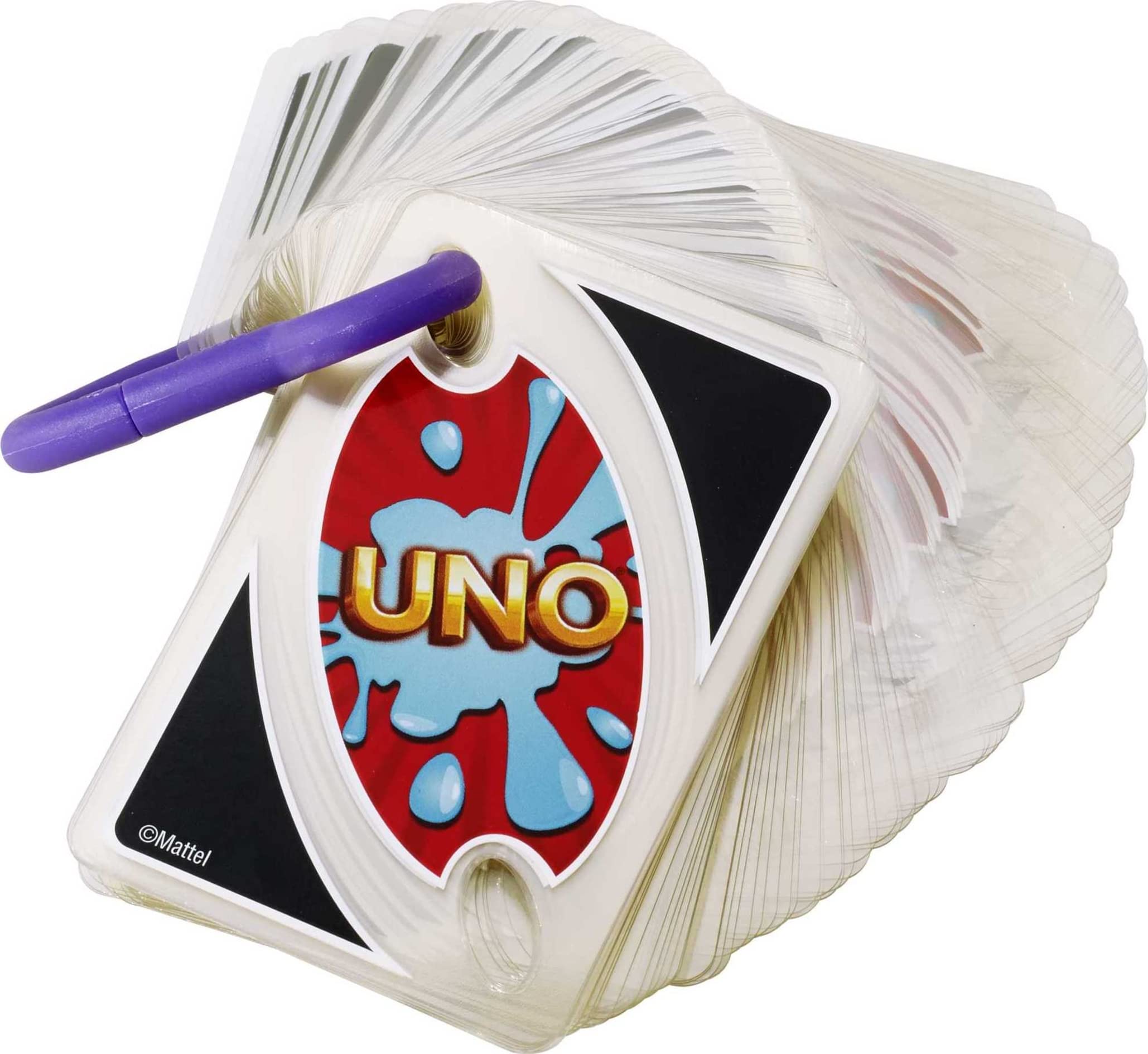​UNO Splash Card Game for Outdoor Camping, Travel and Family Night With Water-Resistent Plastic Cards