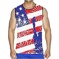 Mens 3D Print Tank Top Summer Casual Gym Tanks Novelty Graphic Workout Vest Muscle Fit Sleeveless Tee Shirt Tops