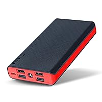 Power Bank - Portable Charger for iPhone and Samsung, Phone Battery Pack 50000mAh Powerbank 20W 4 USB Cell Phones Fast Backup External Powered Banks Chargers & Adapters Travel Charging (Red)