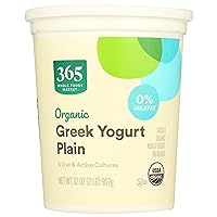 365 by Whole Foods Market, Yogurt Greek Plain Non Fat Organic, 32 Ounce