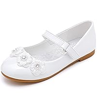 Flower Girl Shoes Dress Shoes Toddler Girls Flats Low Heel Princess Wedding Shoes for Little Big Kids