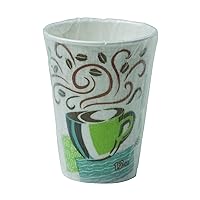 Dixie PerfecTouch, 5342CDWR, Coffee Haze, 12 oz., Individually Wrapped Insulated Paper Hot Cup by GP PRO (Georgia-Pacific) (Case of 1,000 Cups), Coffee Haze Design