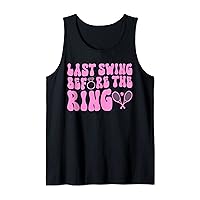 Last Swing Before the Ring Tennis Bachelorette Party Bridal Tank Top