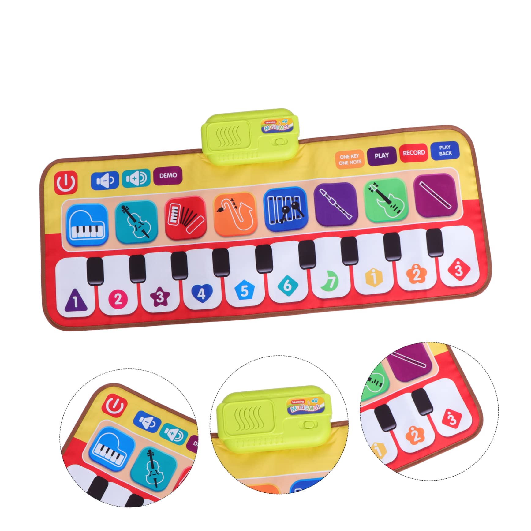 ERINGOGO 2 Pcs Piano Rug Piano Keyboard Mat Floor Piano Keyboard Piano Mat for Toddlers Keyboard Musical Mat Toddlers Music Mat Toy Children Musical Plaything Electric Pedal Baby Plastic