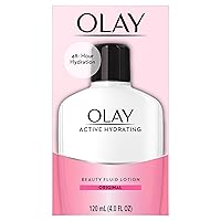 Olay Active Hydrating Beauty Fluid, Original, 4 Fl Oz (Pack of 2)