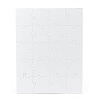 Hygloss Products - Blank Puzzle for Decorating, Art Activity, Use This Jigsaw As Party Favors, DIY Invites and More - White, Sturdy - 10.25 x 13.25 Inches, 20 Pieces, 100 Puzzles
