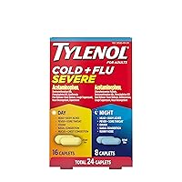 Tylenol Cold + Flu Severe Day & Night Caplets 24 ea (3 Pack)