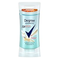 Degree Advanced Protection Antiperspirant Deodorant Vanilla & Jasmine for 72-Hour Sweat & Odor Control for Women, with Body Heat Activated Technology, 2.6 oz