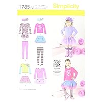 Simplicity 1785 Toddlers Skirt and Knit Dress, Top and Leggings Sizes 1/2-1-2-3