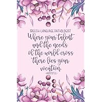 Where Your Talent And The Needs Of The World Cross, There Lies Your Vocation: Speech-Language Pathologist: Speech Therapist Notebook | SLP Gifts | ... Note Taking (Speech Language Pathology Gifts)