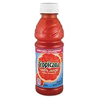 Tropicana 100% Juice, Ruby Red Grapefruit, 10 fl oz (Pack of 24) - Real Fruit Juices, Vitamin C Rich, No Added Sugars, No Artificial Flavors