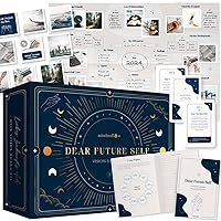 Vision Board Kit “Dear Future Self” - with Wall Poster, Pictures, Workbook, Inspirational Cards - All You Need in a Gift Box to Visualize The Life of Your Dreams