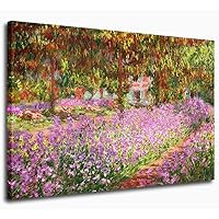 Large Canvas Wall Art Irises in Monet's Garden by Claude Monet Canvas Picture Prints Wall Decor 30
