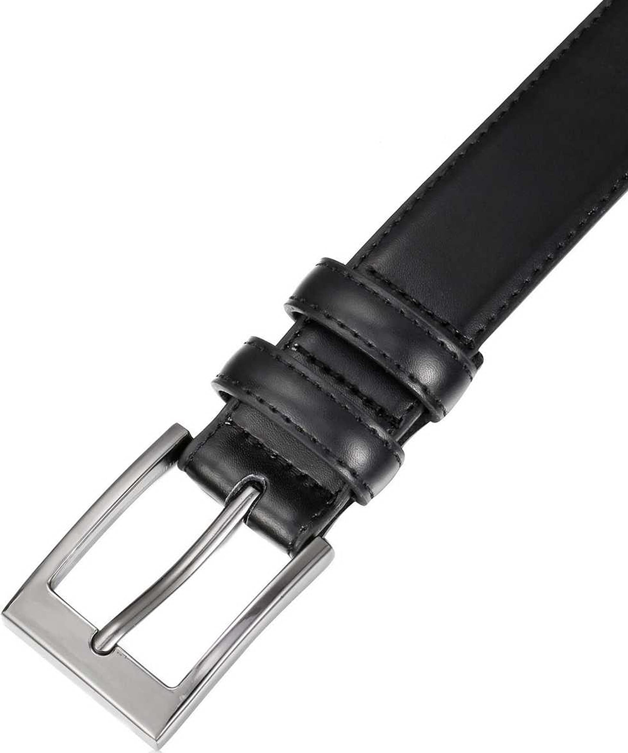 Marino’s Men Genuine Leather Dress Belt with Single Prong Buckle