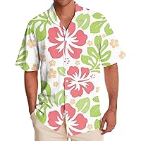 Hawaiian Shirts for Men Polyester Funny Summer T-Shirts Casual Stylish Button Up Retro Hiphop Multicolored Pullover