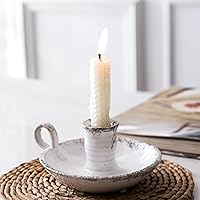 Candle Holder Ceramic Candlestick Holder, Candlelight Stand for Spell Candles, Taper Candles, and Incense, Halloween Christmas Dining Room Home Decoration Display