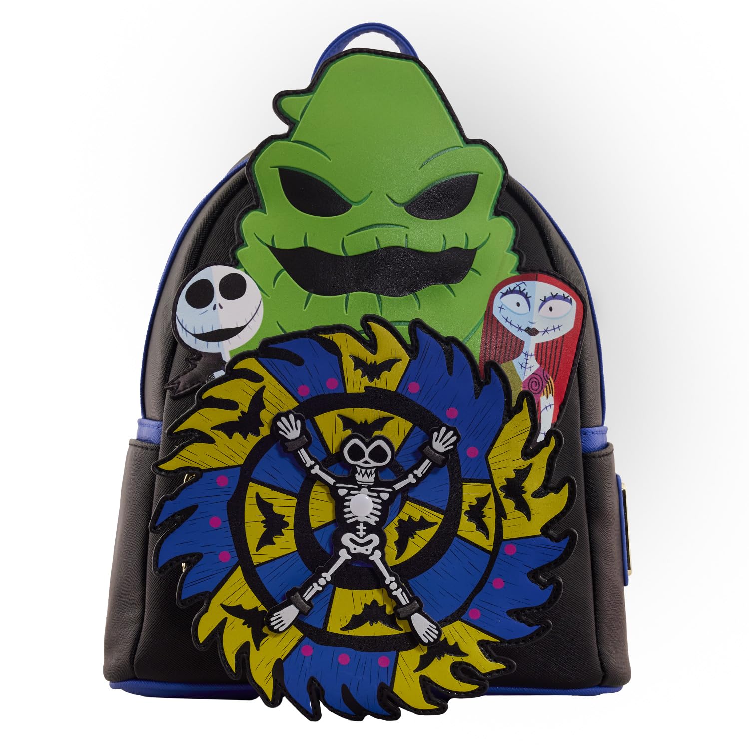 Loungefly Disney The Nightmare Before Christmas 30th Anniversary - Oogie Boogie Glow in The Dark Mini-Backpack, Amazon Exclusive