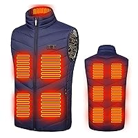 USB Charging Heated Vest for Men Women, Lightweight Warming Smart Electric Heated Puffer Vest with 11 Heating Zones
