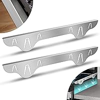 Stove Gap Covers, 316 Stainless Steel Stove Guard Counter, Silver Oven Stove Gap Filler, Seals The Gap Between Oven Cabinet and Stove Top, Heat Resistant And Easy to Clean, 25.6 inch, (2 Packs)
