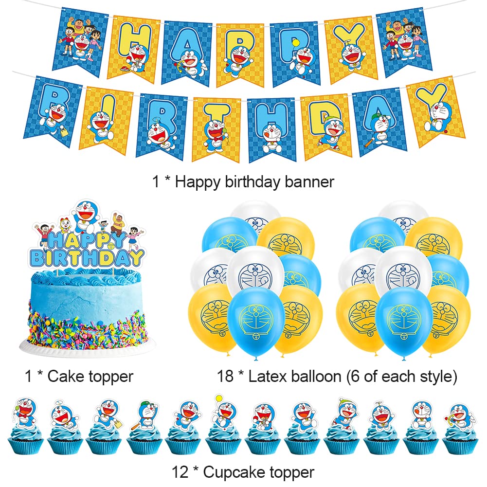 Mua Doraemon Birthday Party Decorations Bestzy 32 Pieces Doraemon ...