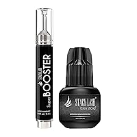 Super Booster & Extra Strong Eyelash Extension Glue 5ml - Stacy Lash / 0.5-1Sec Drying Time/Retention 7 Weeks/Adhesive Accelerator & Activator/Professional Semi-Permanent Extensions Supplies