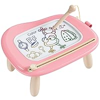 bravokids Toddler Toys , Sturdy Magnetic Drawing Board, Colorful Doodle Sketch Pad Educational Learning Sensory Toy Birthday Gifts for 1 2 3 Years Old Girls Boys (Pink)