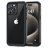 Lanhiem iPhone 15 Pro Max Case, IP68 Waterproof Dustproof Case with Built-in Screen Protector, Full Body Heavy Duty Shockproof Rugged Phone Cover for iPhone 15 Pro Max - 6.7
