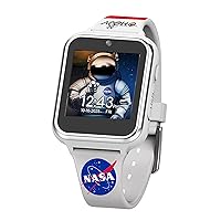 Accutime Kids NASA Astronaut White Educational Learning Touchscreen Smart Watch Toy for Boys, Girls, Toddlers - Selfie Cam, Learning Games, Alarm, Calculator, Pedometer and More (Model: NAS4011AZ)